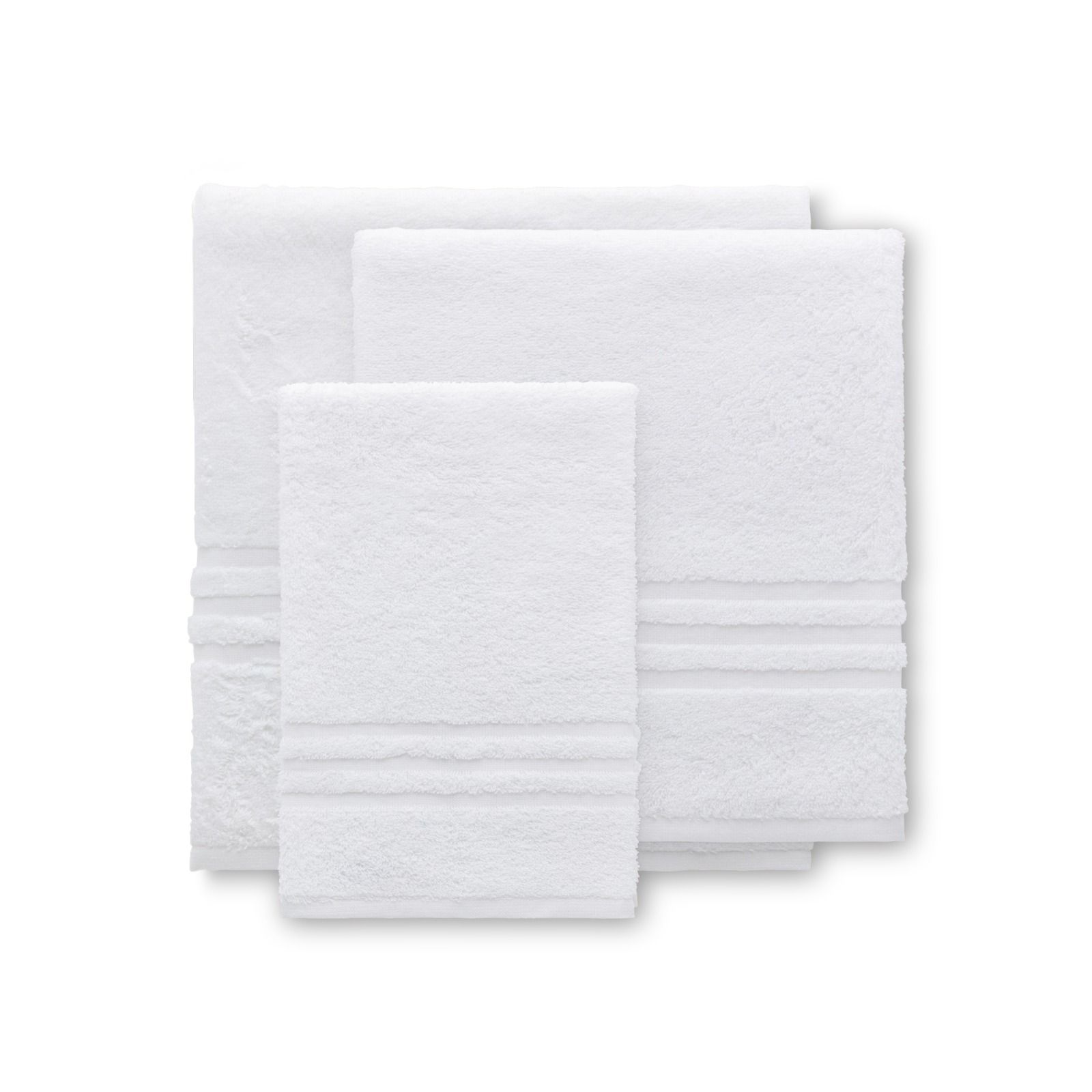 Set Asciugamani di Spugna da 6 pezzi Bianco di Puro Cotone Fornitura  Albergo B&B Hotel Agriturismo